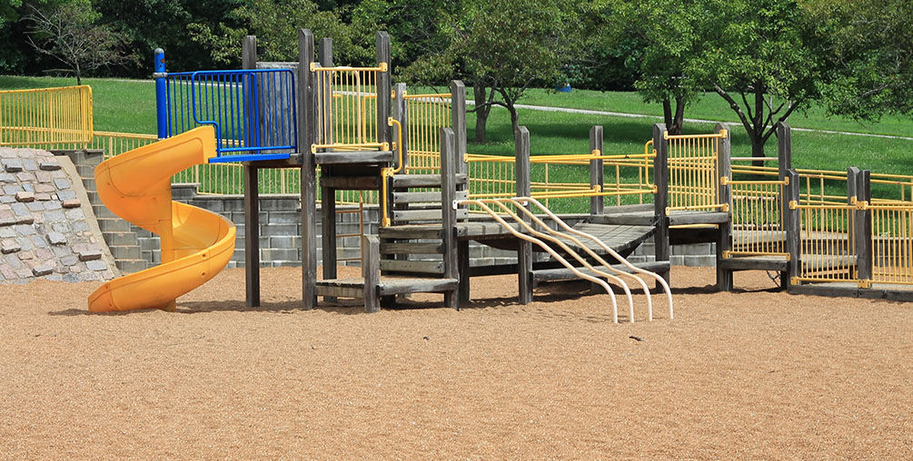 Image of Playground with rubber gravel surface